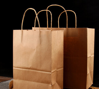 胶州白卡纸、牛皮纸手提袋/服装购物袋外卖打包袋礼品包装袋